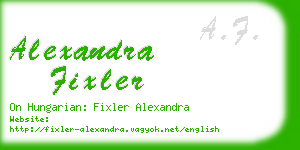 alexandra fixler business card